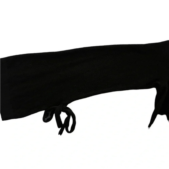 1‎ State Women’s Dainty Bow Tie Sleeve Knit Sweater, Black Size XS - Picture 7 of 8